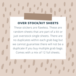 Over Stock/Kit Sheets