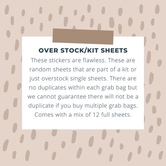 Over Stock/Kit Sheets